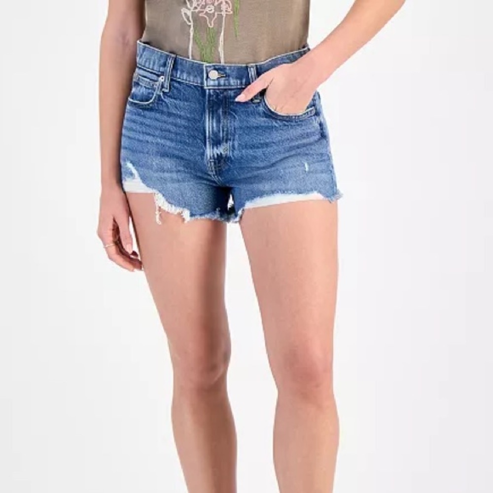 LUCKY BRAND HIGH RISE BUTTON FLY JEAN SHORTS - Picture 4 of 4